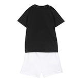 Cesare Paciotti Completo 2 Pezzi T-Shirt-Bermuda  Bianco/Nero Per Neonato