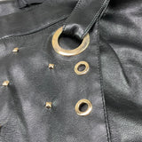 FUN & FUN short in ecopelle tinta unita traforato Nero per Bambina FNJSO15857 NERO FUN & FUN 