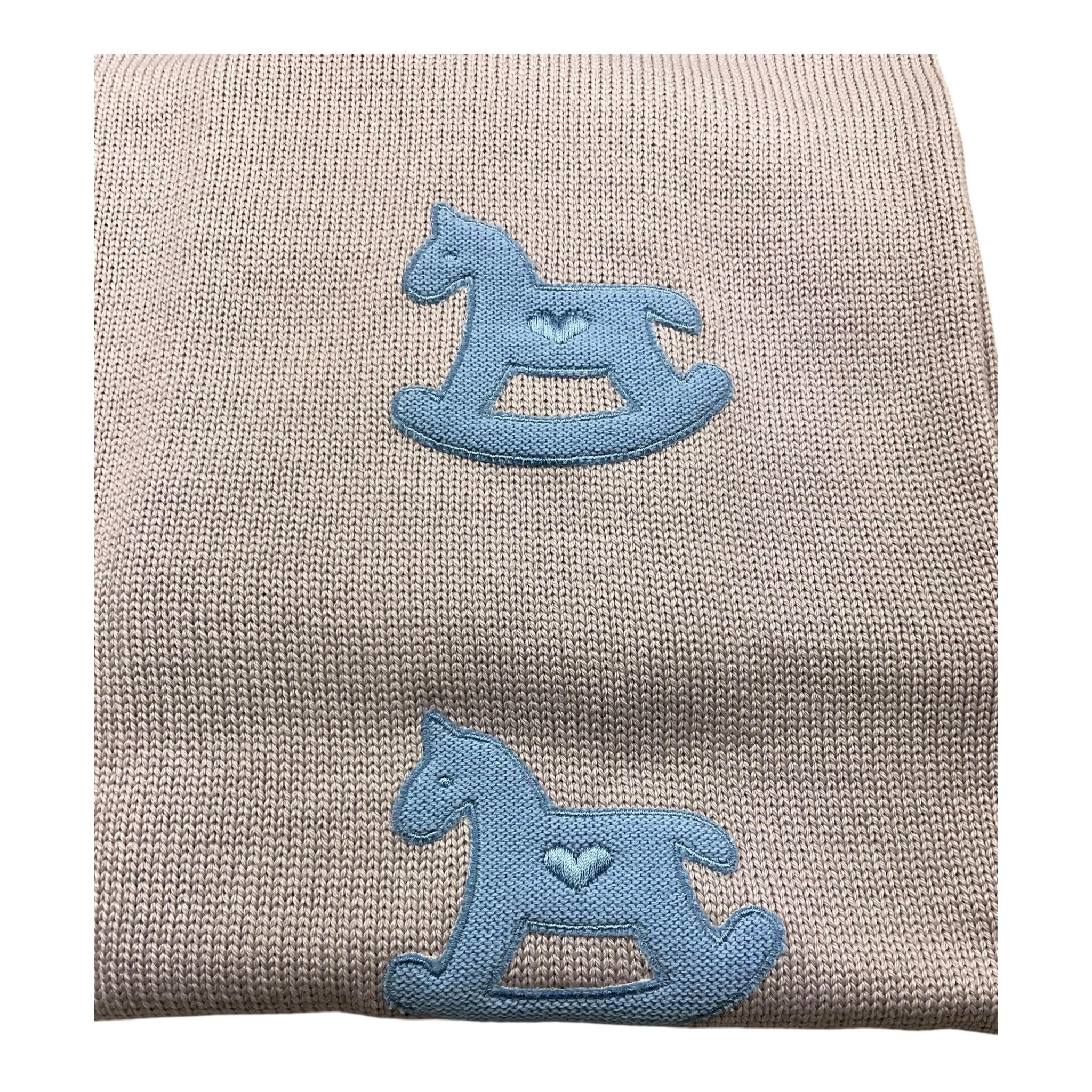 BABY LORD coperta tinta unita con ricami Sabbia per Neonato 120 SABBIA BABY LORD 