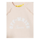 Off-White Felpa Girocollo Tinta Unita con Stampa per Bambina OBBA006S24 ROSA OFF-WHITE 
