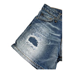 Patriot Bermuda In Denim Tinta Unita con Strappi per Bambino PJ5S2SPCK01 BLU PATRIOT 