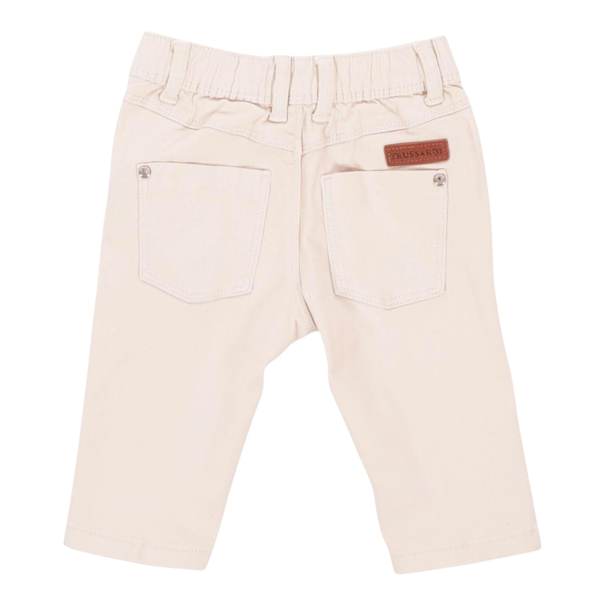 TRUSSARDI pantalone tinta unita con elastico in vita Beige per Bambino TIA24075PAX BEIGE TRUSSARDI 