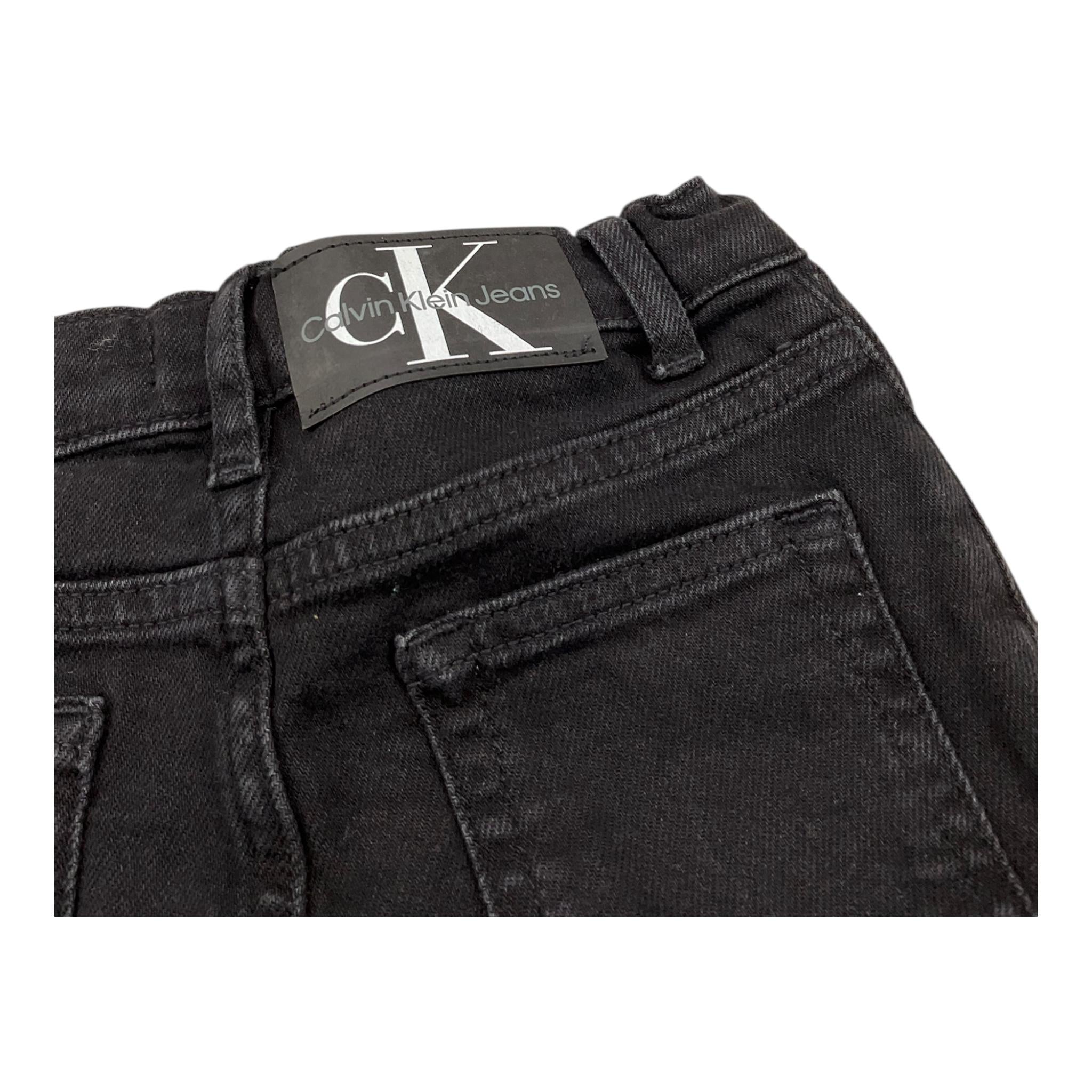 CALVIN KLEIN jeans tinta unita con girovita regolabile Nero per Bambino IB0IB00218J NERO CALVIN KLEIN 