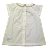 Chicco Camicia Mezza Manica Tinta Unita Bianco Per Neonata