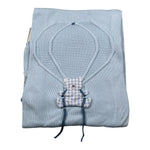 Marlu' Coperta Tinta Unita con Ricami per Neonato EB6780 AZZURRO MARLU' 