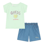Guess Completo 2 Pezzi T-Shirt-Short per Neonata K3GG03K6YW0 VERDE GUESS 