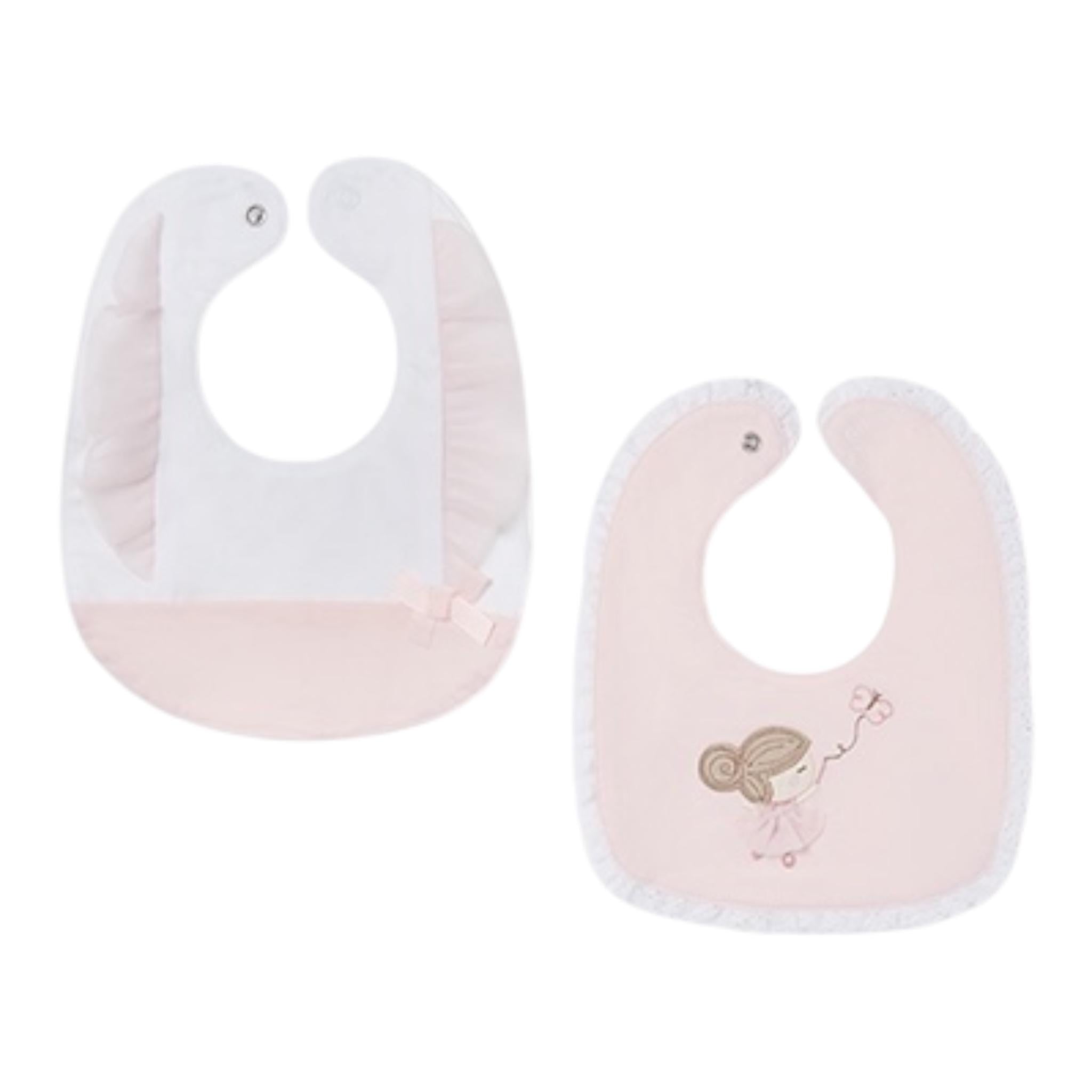 Mayoral Set 2 Pezzi Bavette Bicolore per Neonata 9264 BIANCO/ROSA MAYORAL 