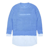 MAISON MARGIELA maglia girocollo tinta unita con camicia Azzurro per Bambino M60643 AZZURRO MAISON MARGIELA 