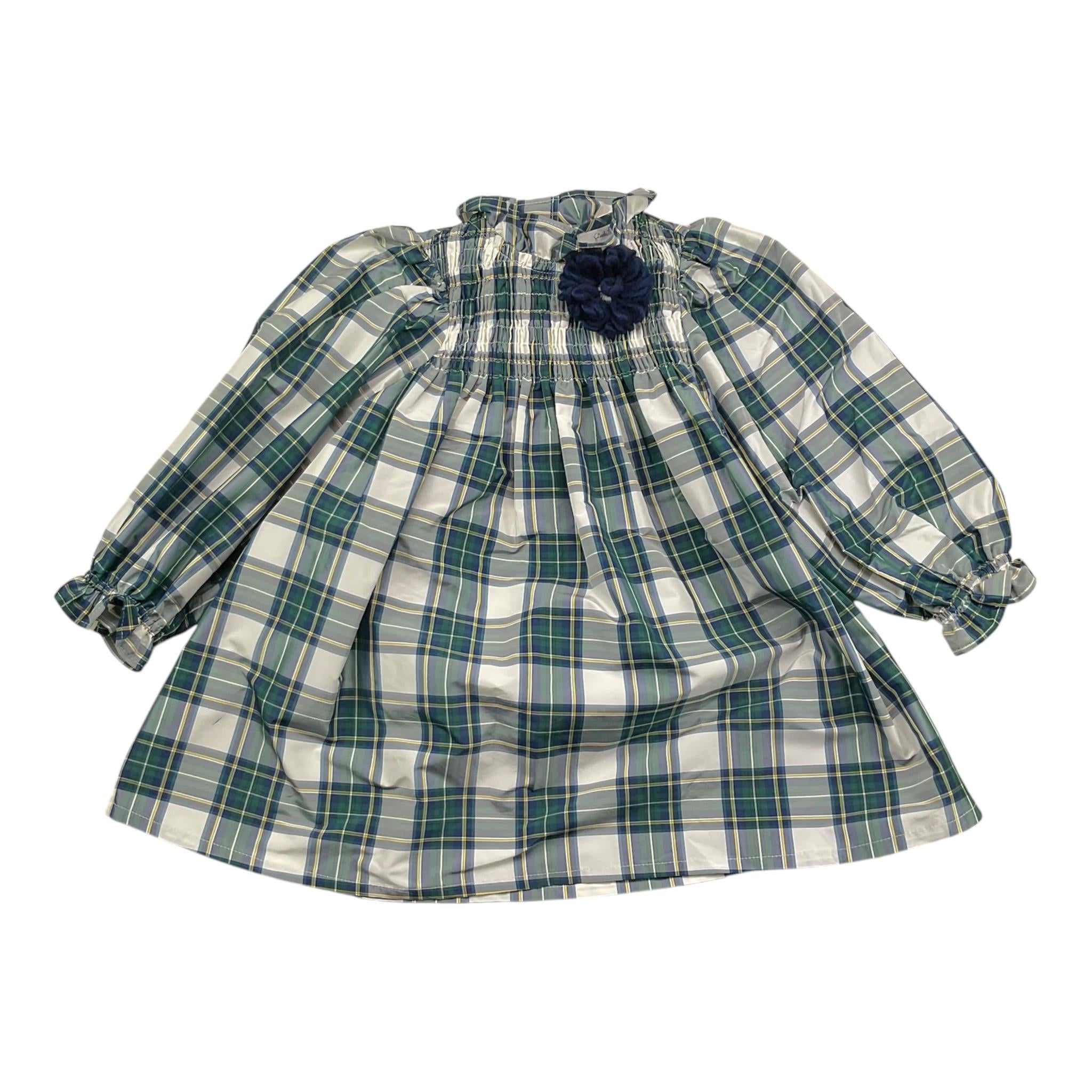 PICCOLA LUDO abito tinta unita con fantasia quadri Bianco per Neonata BS9WB034N BIANCO PICCOLA LUDO 