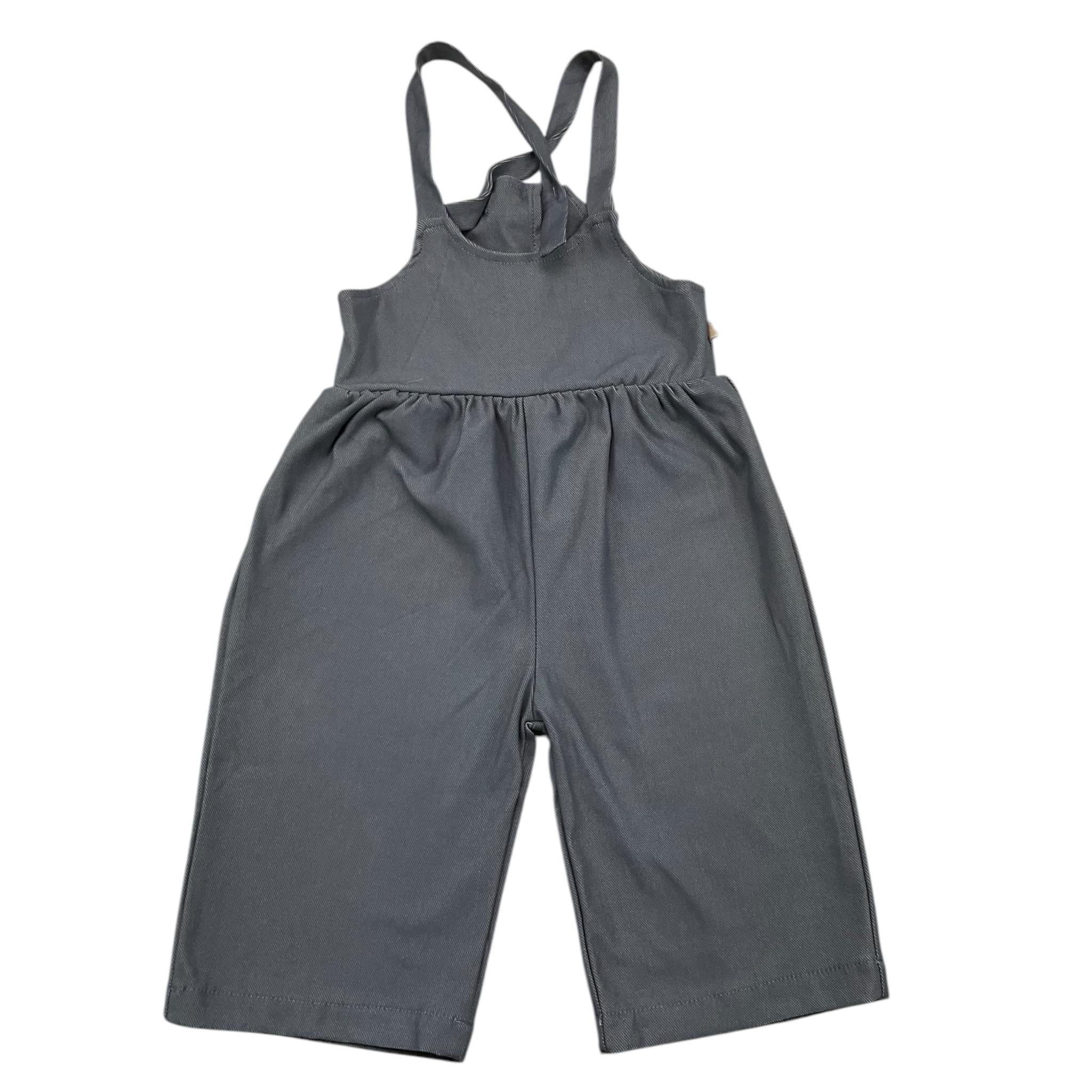 BAMBOOM+BABIES salopette tinta unita modello palazzo Blu per Neonata 7066 BLU BAMBOOM+BABIES 