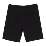 Blauer Bermuda In Felpa Tinta Unita Con Stampa Logo Nero Per Bambino