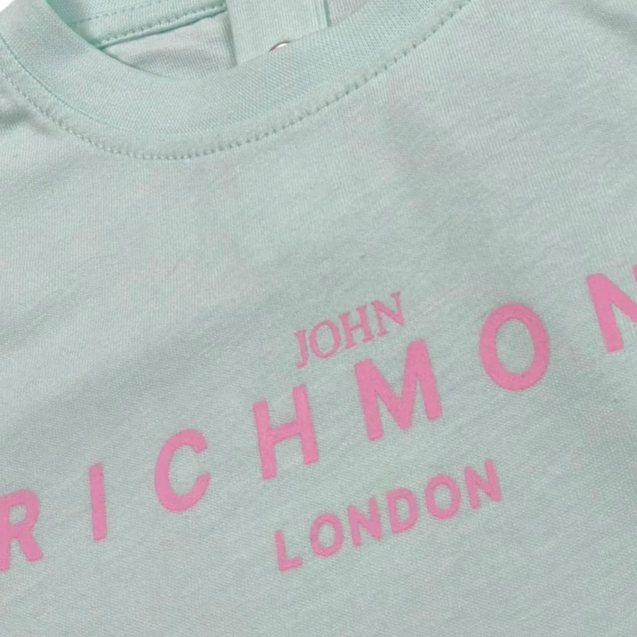 John Richmond Abito Tinta Unita con Stampa per Neonata RIP25005VE VERDE ACQUA JOHN RICHMOND 