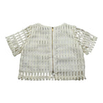 Manila Grace Top Tinta Unita Traforato per Bambina 238TMJS25 PANNA MANILA GRACE 