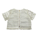 Manila Grace Top Tinta Unita Traforato per Bambina 238TMJS25 PANNA MANILA GRACE 