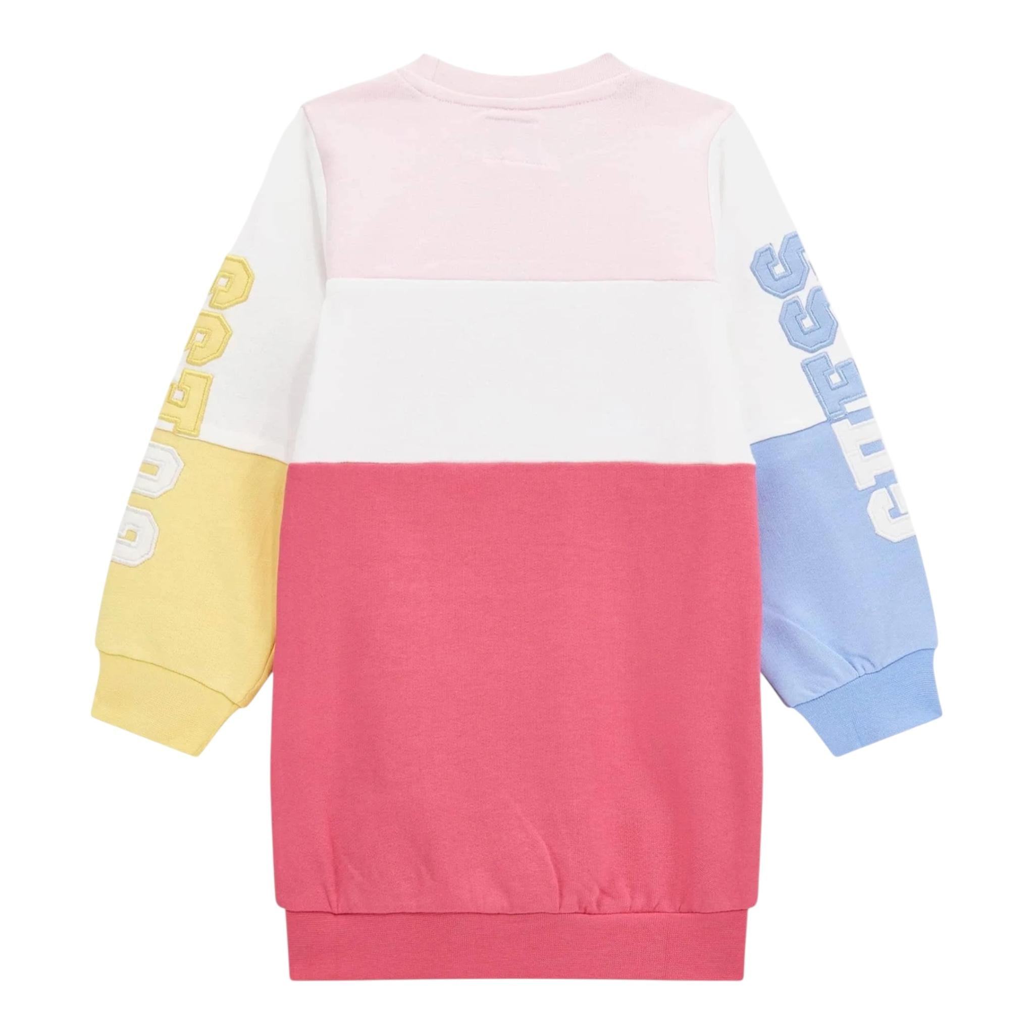 GUESS abito manica lunga girocollo multicolor con logo Multicolor per Neonata A4YK01KA6R3 MULTICOLOR GUESS 