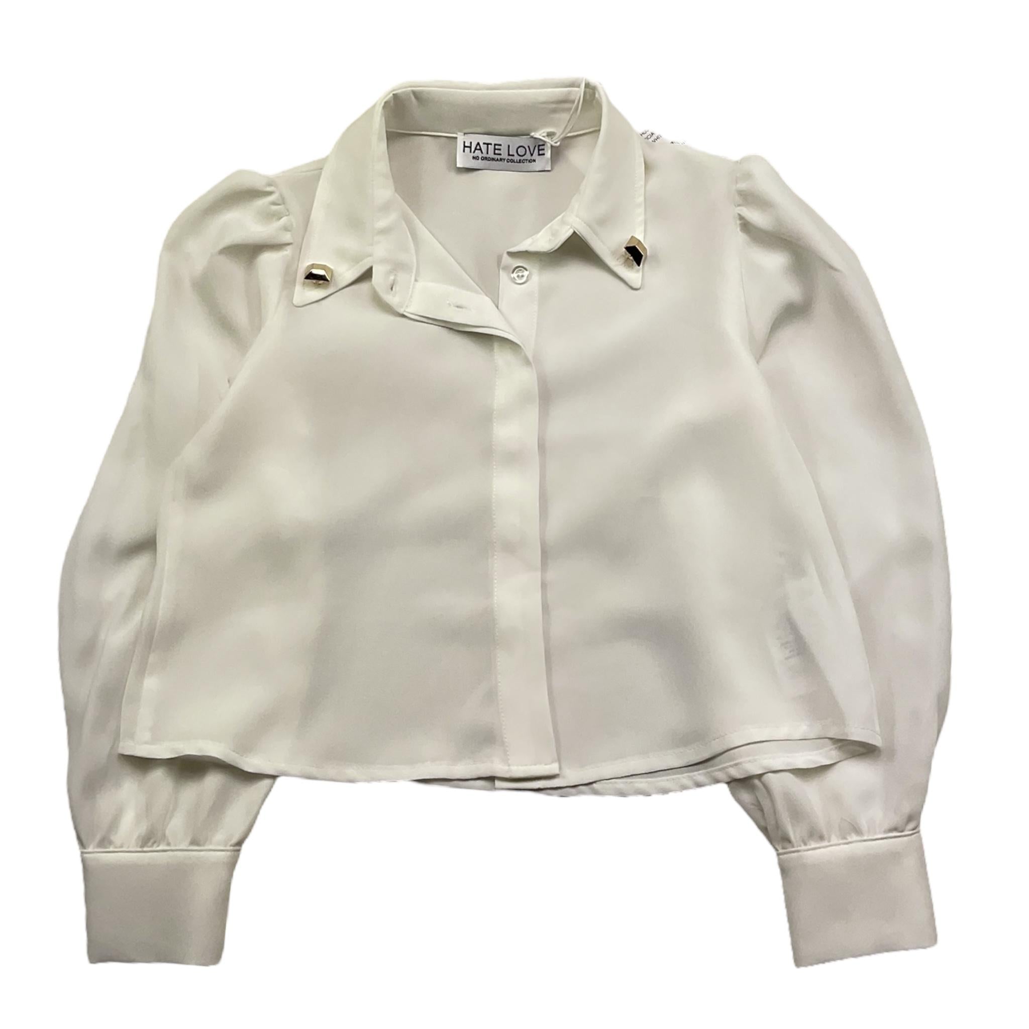 HATE LOVE camicia manica lunga tinta unita Bianco per Bambina OJSH00719 BIANCO HATE LOVE 