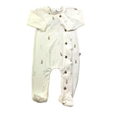 Bamboom+Babies Tutina Tinta Unita Con Bottoni Bianco Per Neonato