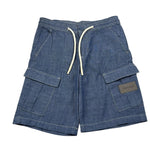 Trussardi Bermuda In Deim Tinta Unita per Bambino TBP25160BE BLU TRUSSARDI 