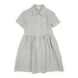 Il Gufo Abito Mezza Manica Tinta Unita con Fantasia A Righe per Bambina P25VM780C1080 BIANCO IL GUFO 