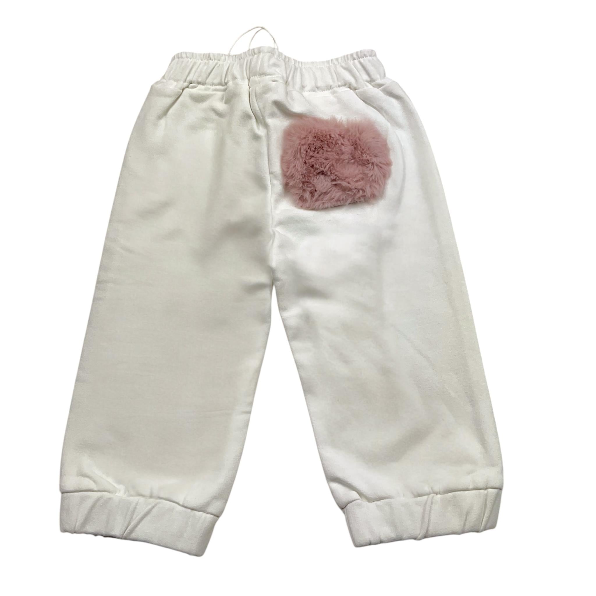 M+E' pantalone tinta unita con elastico in vita Bianco per Bambina UE1088 BIANCO M+E' 
