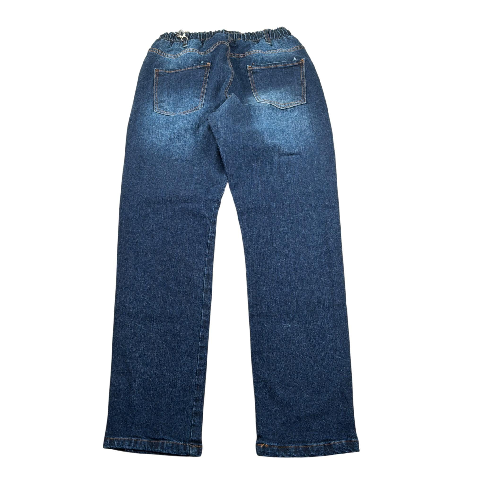 Never Too Jeans tinta unita con Elastico In Vita Blu per Bambino 174000 BLU NEVER TOO 