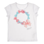 Daga Collection Completo Shorts-T-Shirt Tinta Unita con Applicazioni Fiocchi per Bambina M10071 BIANCO DAGA COLLECTION 