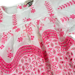 Dixie Camicia tinta unita con Ricami Bianco per Bambina 00499 BIANCO DIXIE 