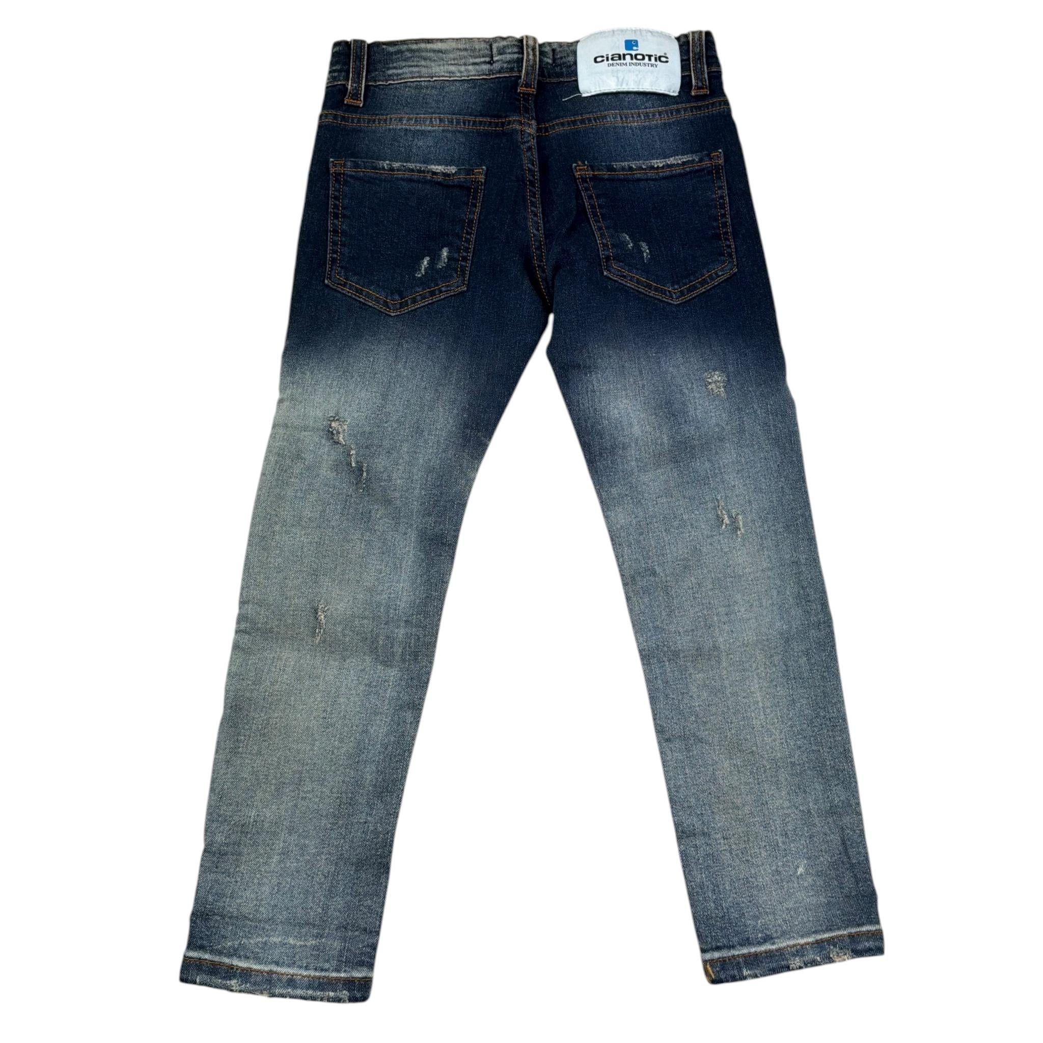 Cianotic Jeans Tinta Unita con Girovita Regolabile per Bambino 201755 BLU CIANOTIC 