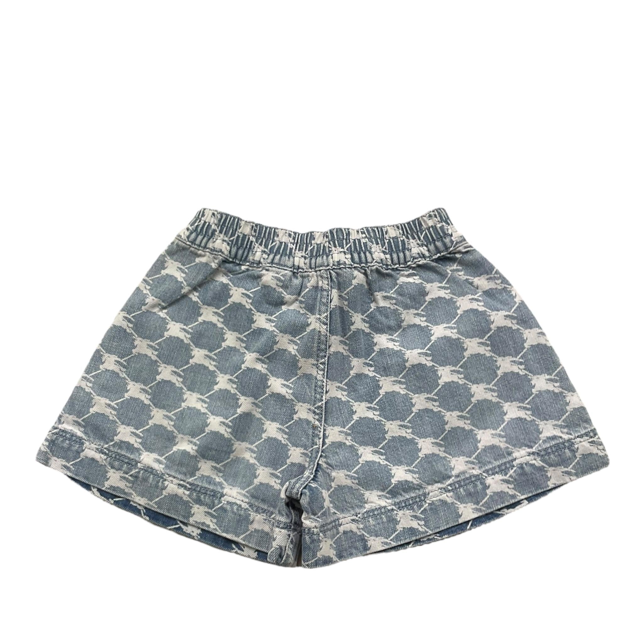 Burberry Short Tinta Unita con Fantasia per Bambina 8072984 BLU BURBERRY 