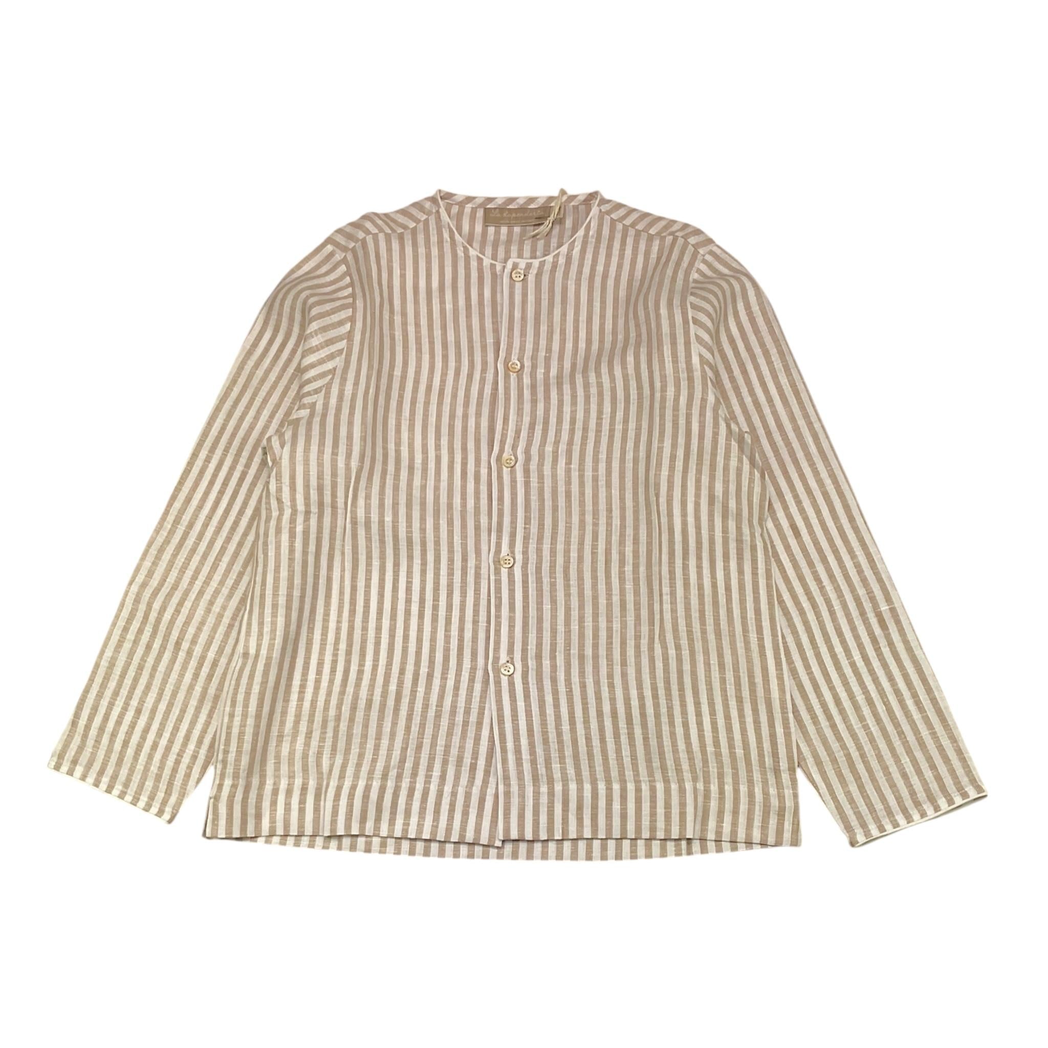 La Stupenderia Camicia Tinta Unita Manica Lunga Fantasia A Righe per Bambino TJCM733 BIANCO LA STUPENDERIA 