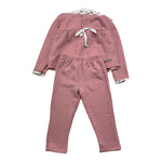 CALAMARO completo 2pz felpa-pantalone tinta unita con cappuccio Rosa per Neonata 11034 ROSA CALAMARO 