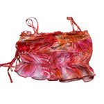 Mefui Top Tinta Unita con Fantasia per Bambina MJ250606X32 ARANCIONE MEFUI 