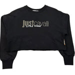 Just Cavalli Felpa Chiusa Girocollo Tinta Unita Modello Crop per Bambina JGP26174FE NERO JUST CAVALLI 