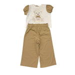 Twinset Completo 2 Pezzi T-Shirt-Pantalone Bicolore per Bambina 251GJ2429J BIANCO/BEIGE TWINSET 