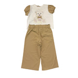 Twinset Completo 2 Pezzi T-Shirt-Pantalone Bicolore per Bambina 251GJ2429J BIANCO/BEIGE TWINSET 
