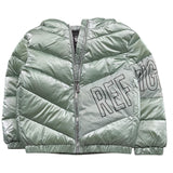 REFRIGUE giubbino tinta unita con cappuccio e stampa logo Verde per Neonata 2881O00003X VERDE REFRIGUE 