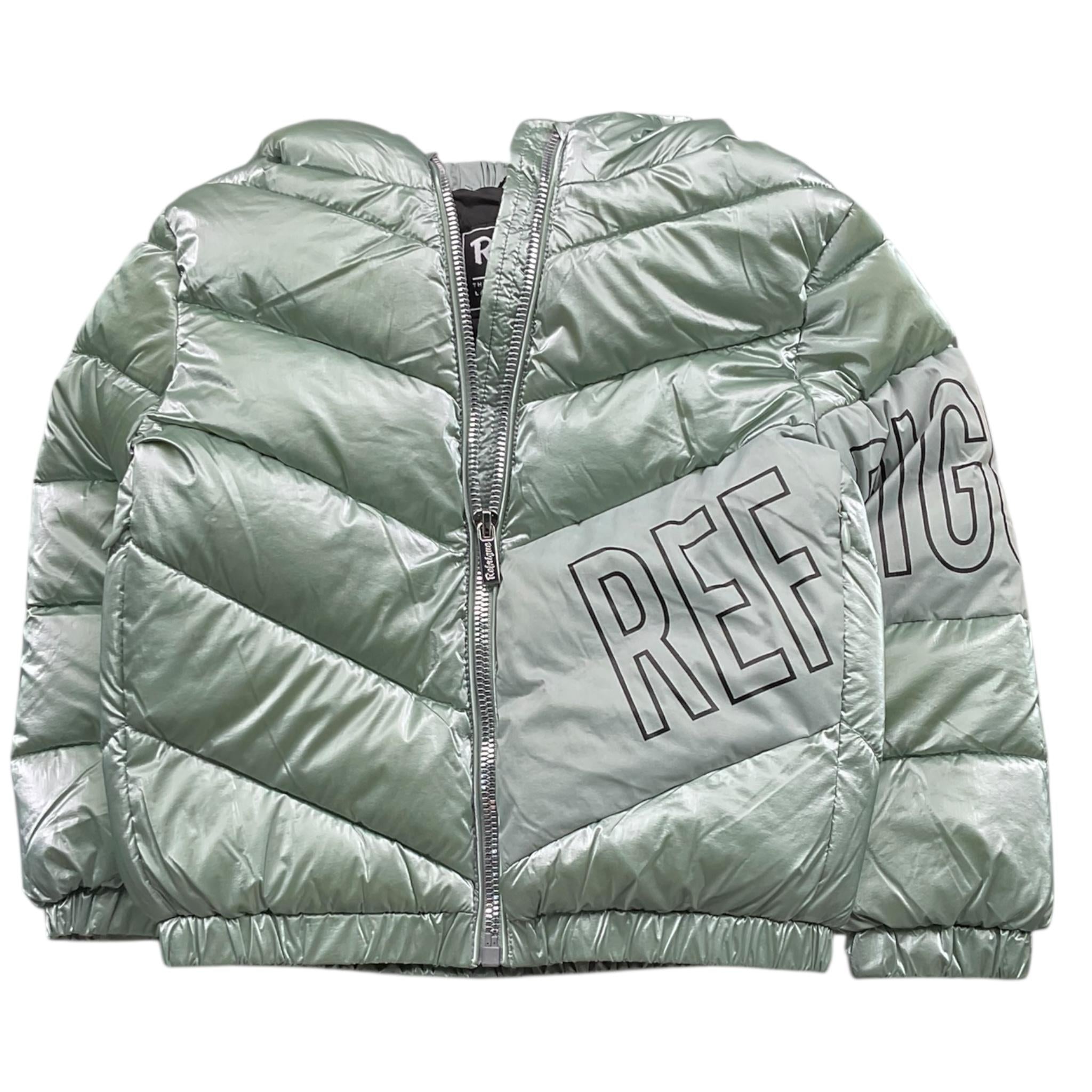 REFRIGUE giubbino tinta unita con cappuccio e stampa logo Verde per Neonata 2881O00003X VERDE REFRIGUE 