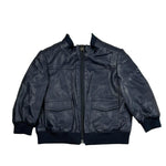 Baby A. Giubbino Tinta Unita In Ecopelle con Zip per Neonato C1972 BLU BABY A. 