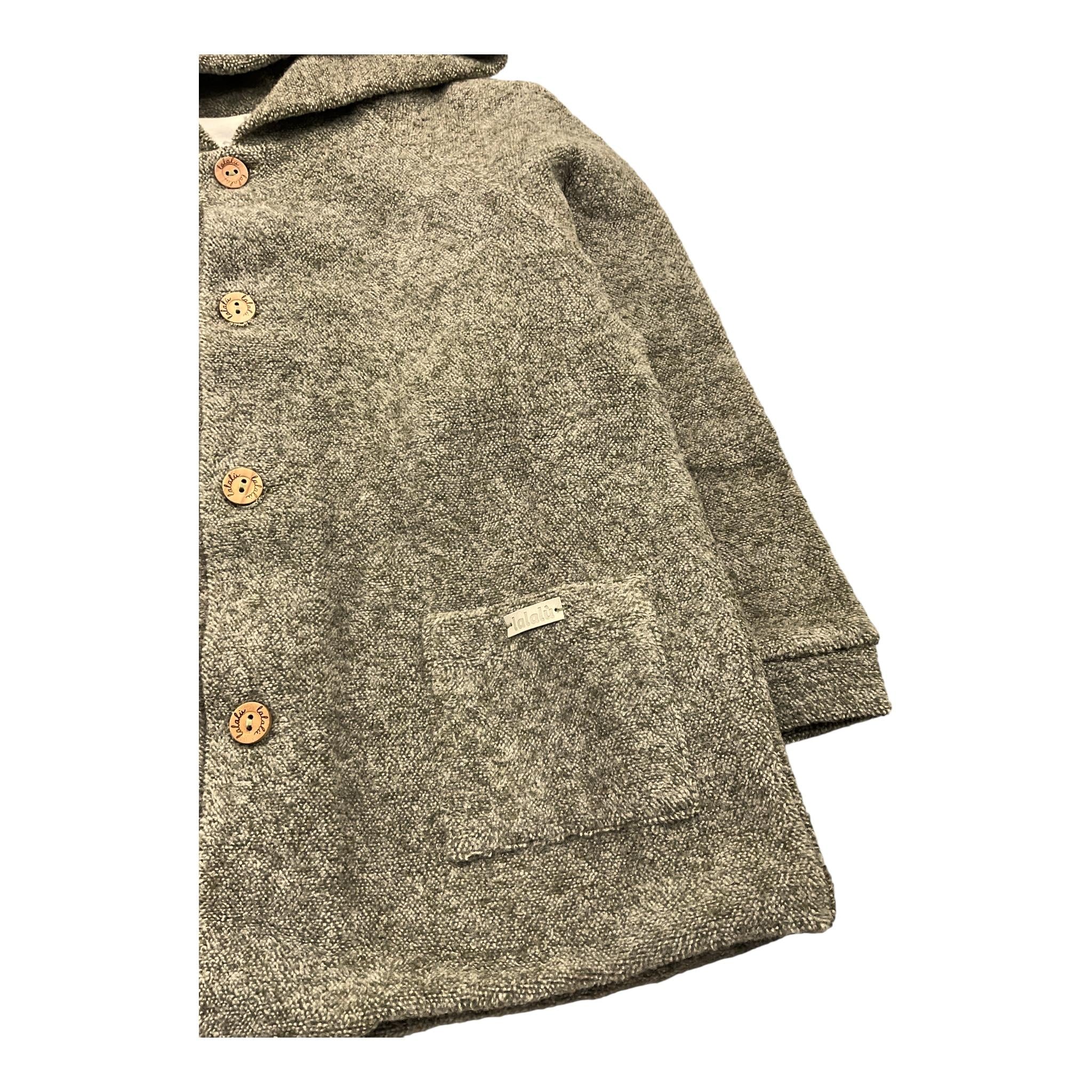 LALALU' cappotto in spugna tinta unita con cappuccio Verde per Neonato GIL11N VERDE LALALU' 