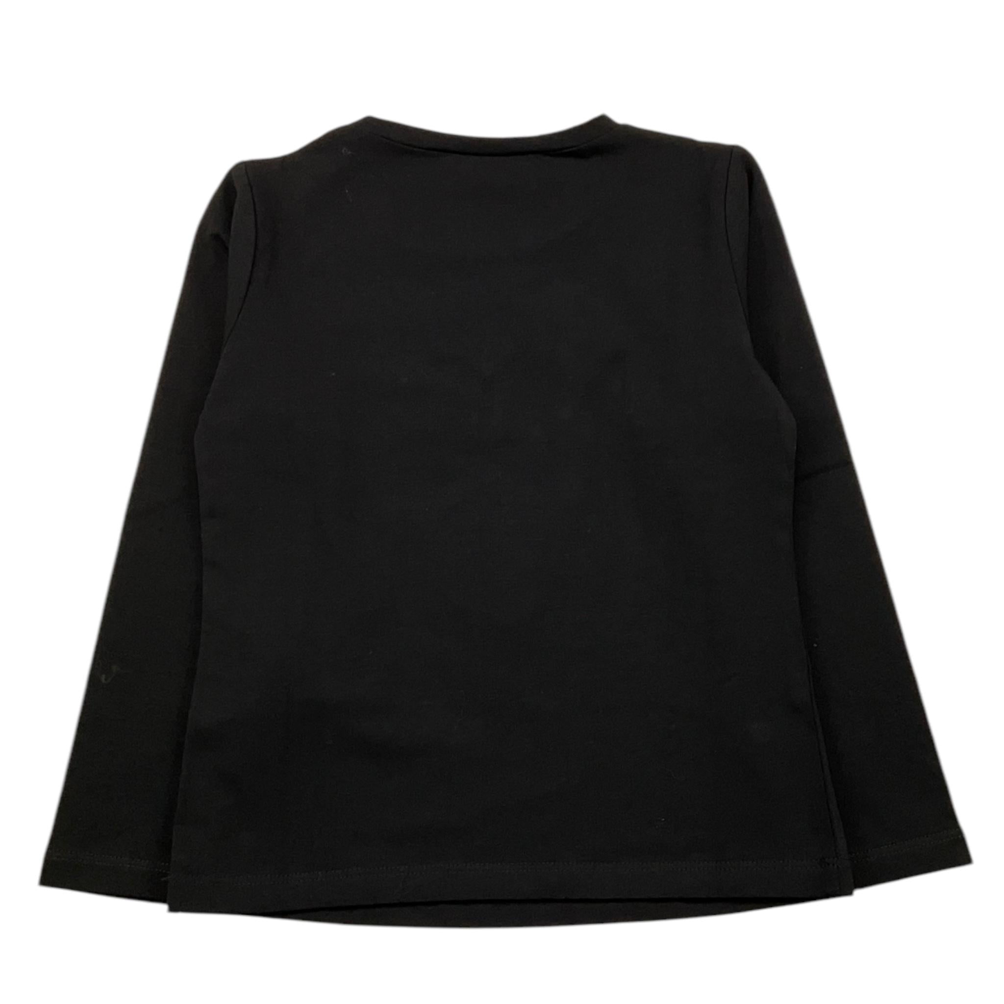 LIU JO shirt girocollo tinta unita con stampa paillettata Nero per Bambina KF4118 NERO LIU JO 