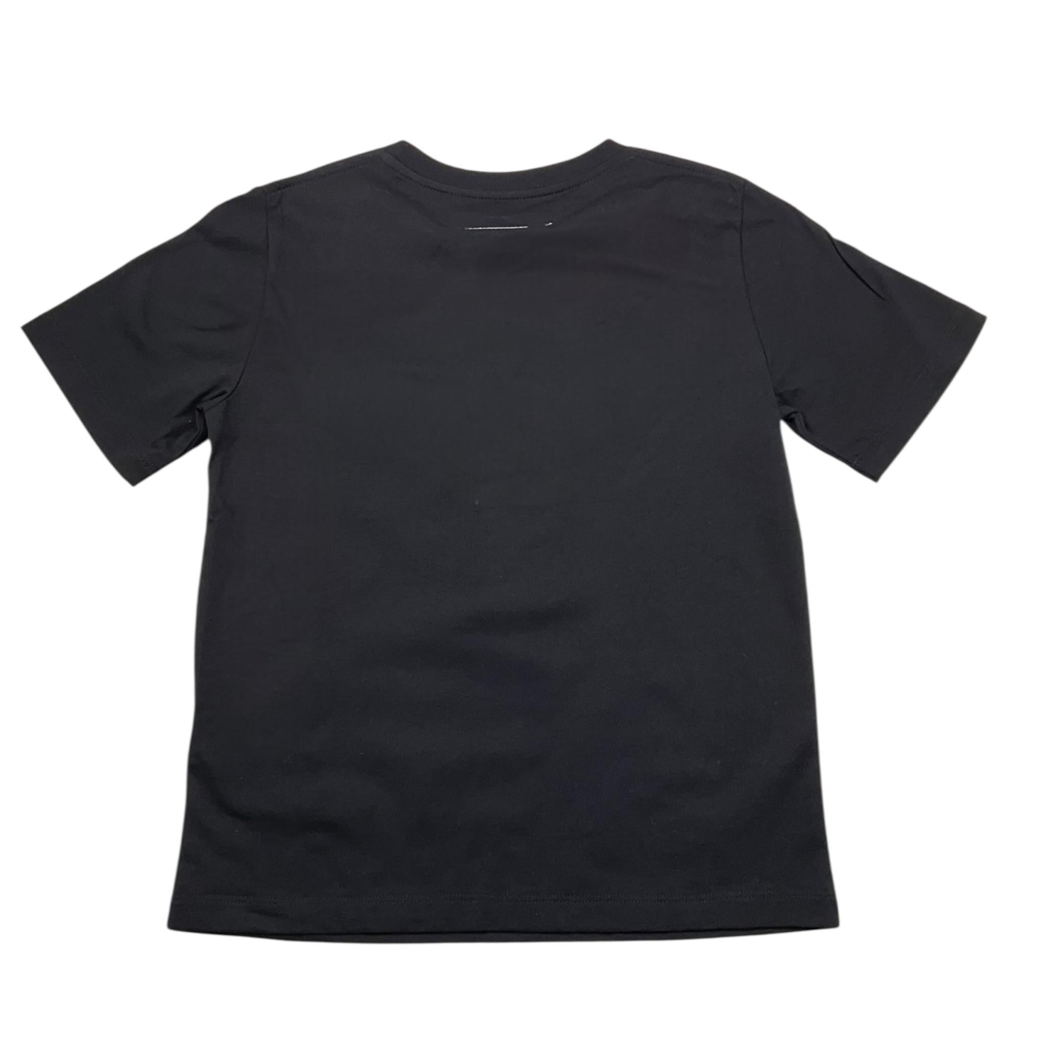 Maison Margiela T-Shirt Tinta Unita Girocollo con Stampa per Bambino M60803 NERO MAISON MARGIELA 