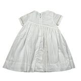 Le Coconne Abito Mezza Manica Tinta Unita con Applicazioni per Neonata LCN2017N BIANCO LE COCONNE 