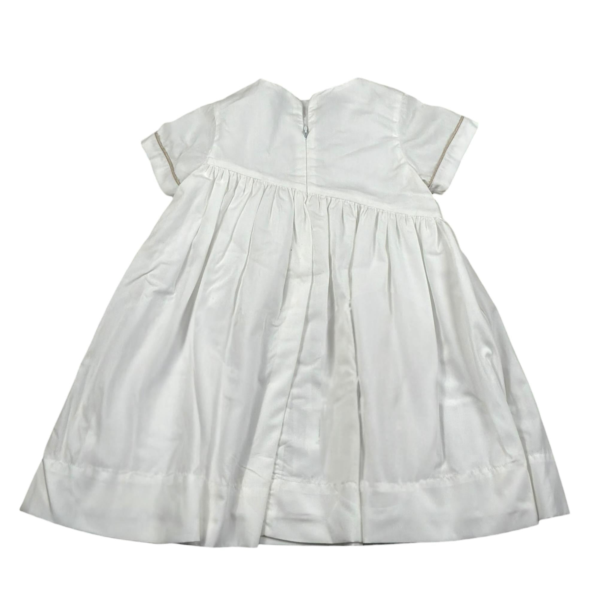 Le Coconne Abito Mezza Manica Tinta Unita con Applicazioni per Neonata LCN2017N BIANCO LE COCONNE 