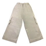 Zhoe & Tobiah Pantalone Tinta Unita Con Tasconi E Girovita Regolabile Beige Per Bambina