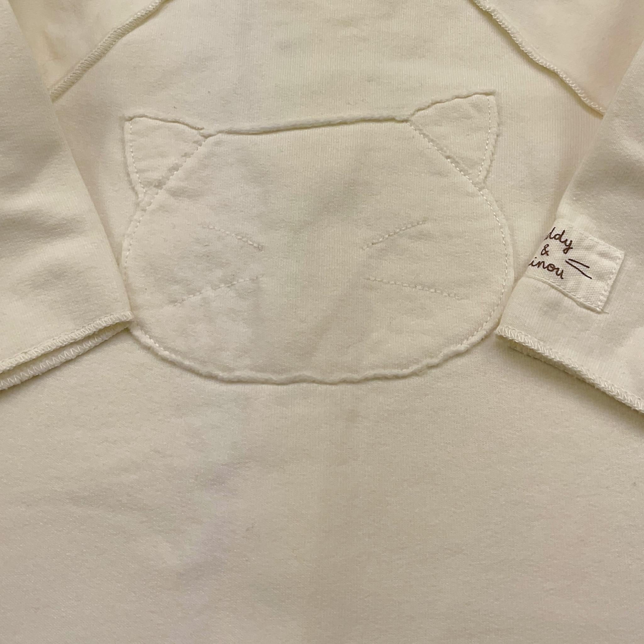 TEDDY E MINOU tutina tinta unita con stampa Bianco per Neonato I23TU010M7015 BIANCO TEDDY E MINOU 