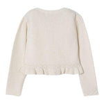 Mayoral Cardigan Tinta Unita con Rouches per Bambina 3374 AVORIO MAYORAL 