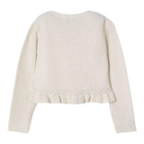 Mayoral Cardigan Tinta Unita con Rouches per Bambina 3374 AVORIO MAYORAL 