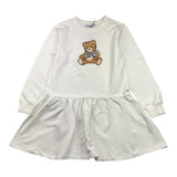 MOSCHINO abito girocollo tinta unita con stampa Bianco per Bambina HDV0H7 BIANCO MOSCHINO 
