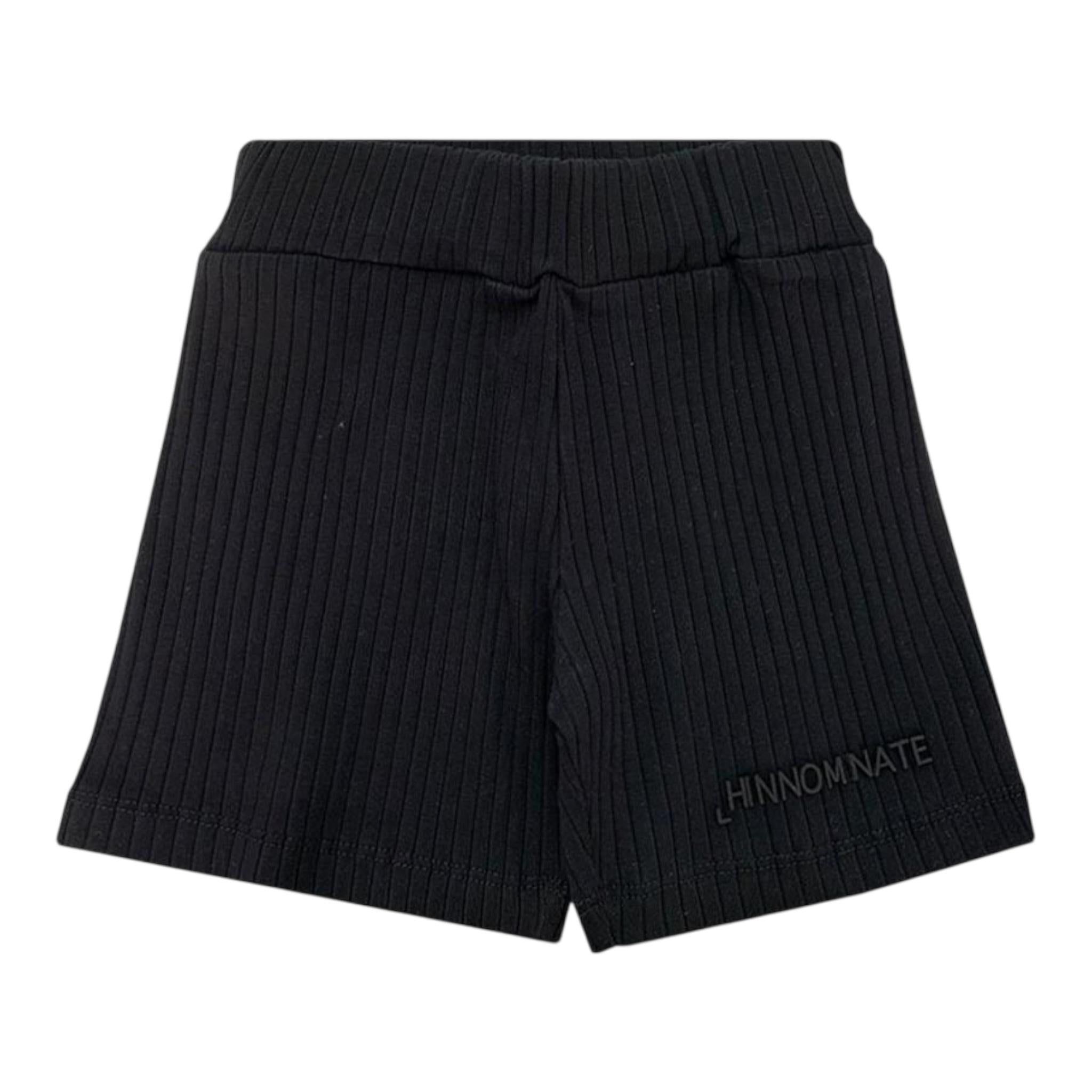 Hinnominate Short Tinta Unita con Logo per Bambina 3646S00080 NERO HINNOMINATE 