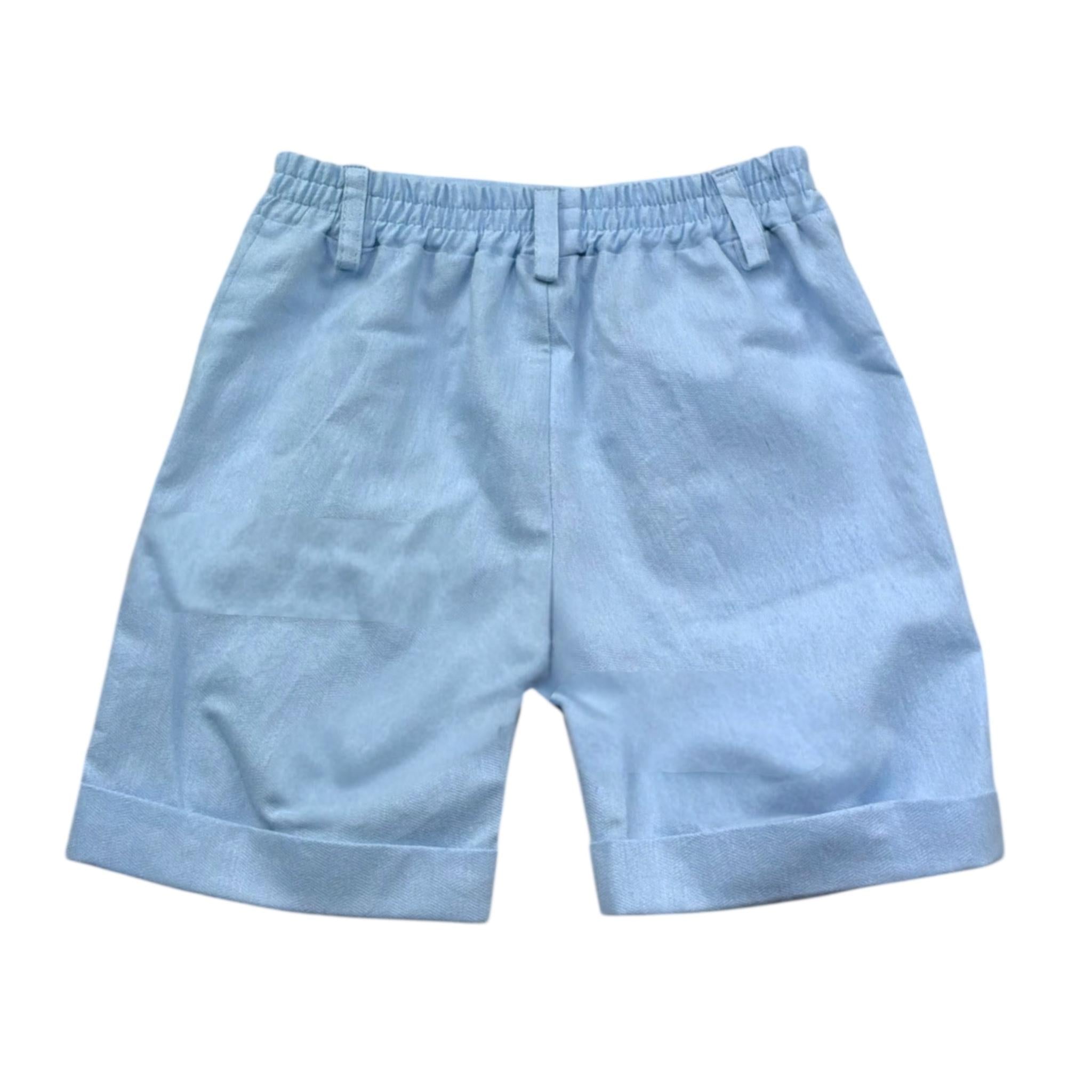 Le Bebe' Bermuda Tinta Unita con Elastico In Vita per Neonato LBB5350 AZZURRO LE BEBE' 